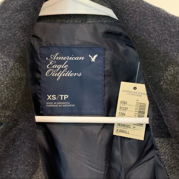 American Eagle Wool Moto Jacket X-Small - Picture 5 of 6